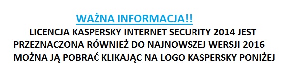 Kaspersky 2016 Internet Security Licencja 2014