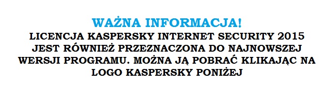 Kaspersky 2016 Internet Security Licencja