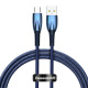 Kabel przewd USB Typ-C 100cm Baseus Glimmer, 100W z obsug szybkiego adowania - niebieski (CADH000403)