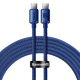 Kabel przewd USB Typ-C do Typ-C 120cm Baseus Crystal Shine, 100W - niebieski (CAJY000603)