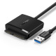 Mostek dyskw SATA 2,5" HDD/SSD Ugreen USB 3.0 do 2,5" SATA III (CM257)(60561)