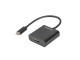 Lanberg Adapter USB-C(M) 3.1 do HDMI (F) Displayport Alt Mode na kablu 15cm Czarny