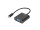 Lanberg Adapter USB-C(M) 3.1 do Vga(F) Na Kablu 15cm Czarny