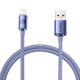 Kabel przewd USB - Lightning / iPhone 120cm Baseus Crystal 2.4A - fioletowy (CAJY000005)