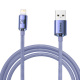 Kabel przewd USB - Lightning / iPhone 200cm Baseus Crystal 2.4A - fioletowy (CAJY000105)