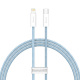 Kabel przewd USB Typ-C - Lightning / iPhone 100cm Baseus Dynamic z obsug szybkiego adowania 20W PD - niebieski (CALD000003)