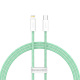 Kabel przewd USB Typ-C - Lightning / iPhone 100cm Baseus Dynamic z obsug szybkiego adowania 20W PD - zielony (CALD000006)