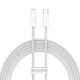 Kabel przewd USB Typ-C - Lightning / iPhone 200cm Baseus Dynamic z obsug szybkiego adowania 20W PD - biay (CALD000102)