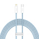 Kabel przewd USB Typ-C - Lightning / iPhone 200cm Baseus Dynamic z obsug szybkiego adowania 20W PD - niebieski (CALD000103)