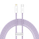 Kabel przewd USB Typ-C - Lightning / iPhone 200cm Baseus Dynamic z obsug szybkiego adowania 20W PD - fioletowy (CALD000105)