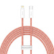 Kabel przewd USB Typ-C - Lightning / iPhone 200cm Baseus Dynamic z obsug szybkiego adowania 20W PD - pomaraczowy (CALD000107)