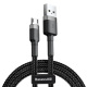 Kabel przewd USB - micro USB 300cm Baseus Cafule Quick Charge 2A z obsug szybkiego adowania - czarn-szary (CAMKLF-HG1)