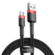 Kabel przewd USB Typ-C 300cm Baseus Cafule Quick Charge 2A z obsug szybkiego adowania - czarno-czerwony (CATKLF-U91)
