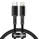 Kabel przewd USB TYP-C - Lightning / iPhone 100cm Baseus High Density Braided 20W, 5A, PD - czarny (CATLGD-01)
