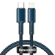 Kabel przewd USB TYP-C - Lightning / iPhone 200cm Baseus High Density Braided 20W, 5A, PD - niebieski (CATLGD-A03)