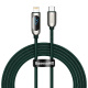 Kabel przewd USB Typ-C - Lightning / iPhone 200cm Baseus Display z obsug szybkiego adowania 20W PD - zielony (CATLSK-A06)