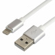 Kabel przewd silikonowy USB - Lightning / iPhone everActive 100cm z obsug szybkiego adowania do 2,4A biay (CBS-1IW)