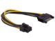 Gembird CC-PSU-SATA, adapter z SATA [M] do PCI-E 6-pin [F] 20cm