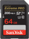 Karta SanDisk Extreme PRO SDXC 64GB 200/90 MB/s C10 V30 UHS-I U3 (SDSDXXU-064G-GN4IN)