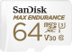 Karta SanDisk Max Endurance (rejestratory i monitoring) microSDHC 64GB 100/40 MB/s V30 + Adapter SD (SDSQQVR-064G-GN6IA)