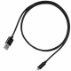 SilverStone CPU03G Jet Black, obustronny kabel USB-A do Lightning, certyfikat Apple MFi, czarny