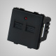 Touchme TM626B Gniazdo z 2 niezalenymi zczami USB, przesony, lampka sygnalizacyjna, czarne