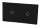 Touchme Duy panel 86x158mm szklany, 2 x przycisk pojedynczy, czarny TM701701B