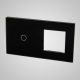 Touchme Duy panel 86x158mm szklany, 1 x przycisk pojedynczy, 1 x ramka, czarny TM701728B
