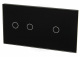 Touchme Duy panel 86x158mm szklany, 1 x przycisk podwjny, 1 x przycisk pojedynczy, czarny TM702701B