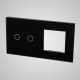 Touchme Duy panel 86x158mm szklany, 1 x przycisk podwjny, 1 x ramka, czarny TM702728B