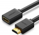 Kabel przeduacz HDMI mski do HDMI eski UGREEN HD107, FullHD, 3D, 1m (czarny) (10141)