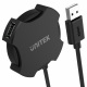 Unitek HUB 4x USB 2.0 micro - czarny