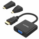 Unitek Adapter Micro/Mini HDMI do VGA+audio (Y-6355)