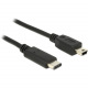 Delock 83603 kabel USB Type-C (M)-Mini BM 2.0 1m Czarny