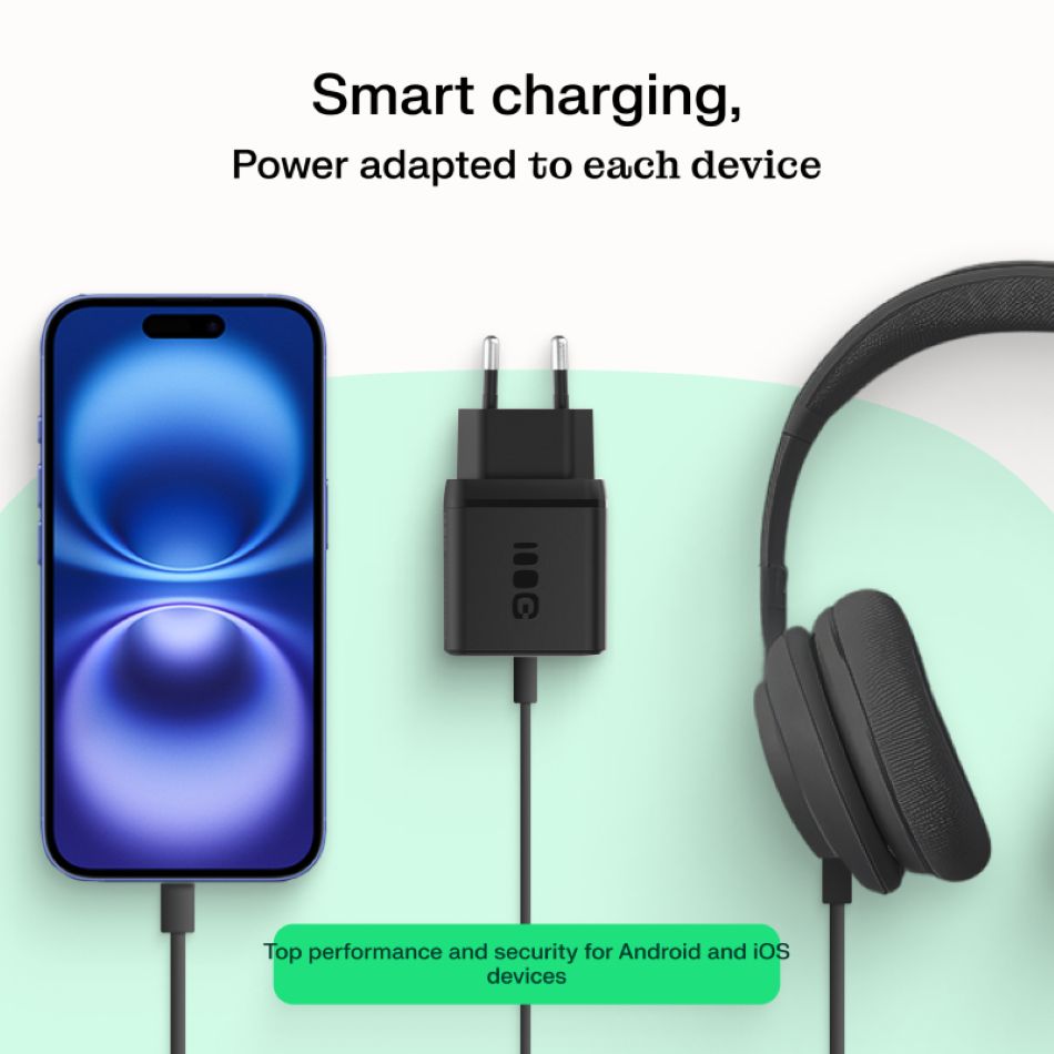 Greencell Powersource Duo30 Czarna Ladowarka Sieciowa 30w Usb C Usb A Power Delivery Qc3 0 1x Usb C 8