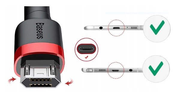 Kabel Przewod Usb Micro Usb 100cm Baseus Camsw 02 Quick Charge 2 4a Z Obsluga Szybkiego Ladowania