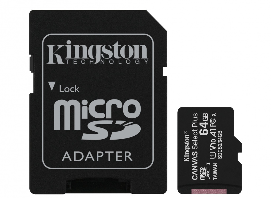 Karta Kingston Canvas Select Plus Microsdxc 64gb Class 10 1 1