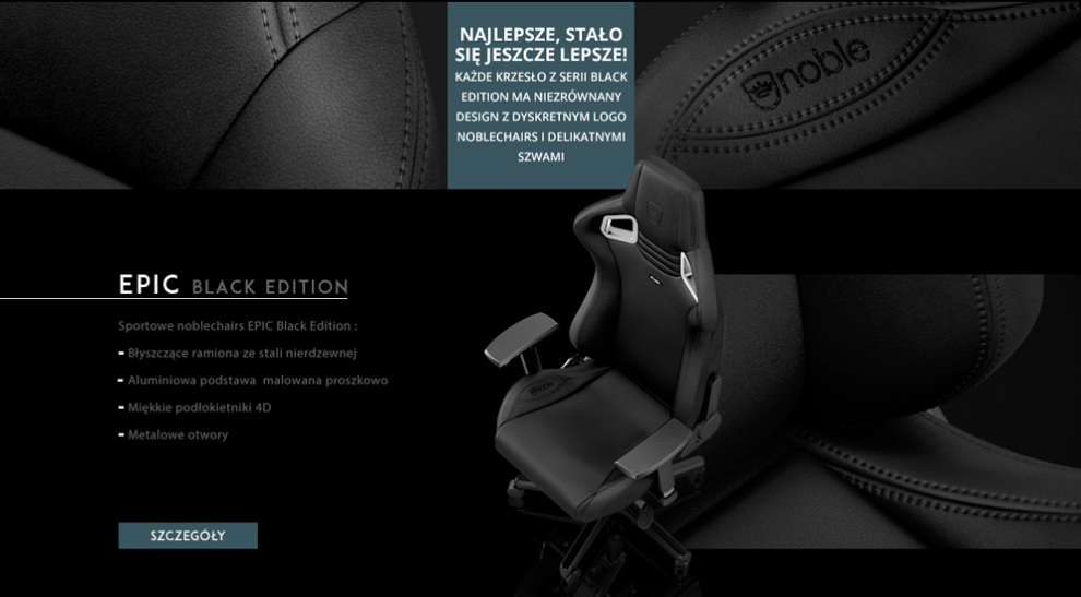 Fotel gamingowy noblechairs EPIC Black Edition