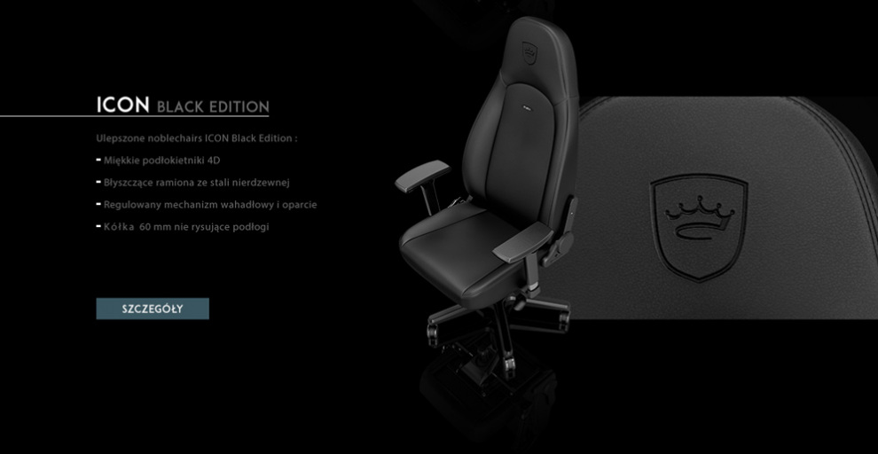 Fotel gamingowy noblechairs ICON Black Edition