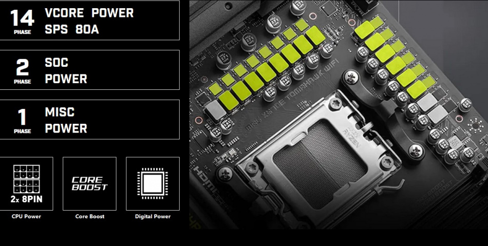 Mag X870e Tomahawk Wifi Vrm