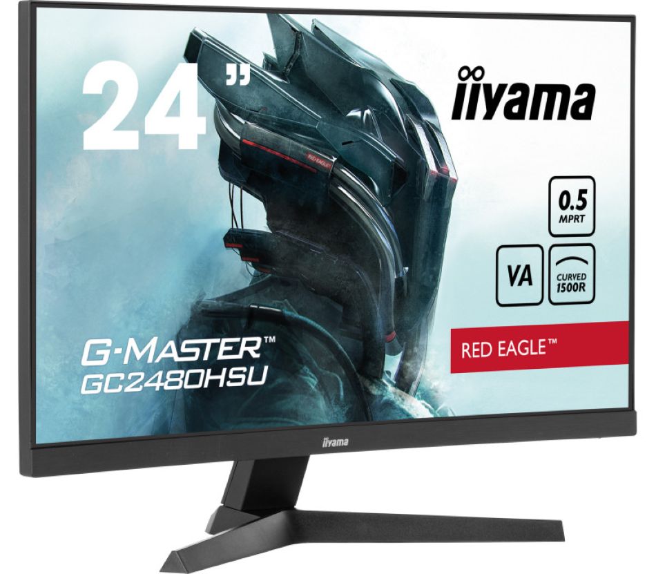 Monitor Iiyama G Master Gc2480hsu B1 Red Eagle 24 Zakrzywiony Va Led 180hz 05ms 2xhdmi Dp Adaptivesync Hdr 2 1