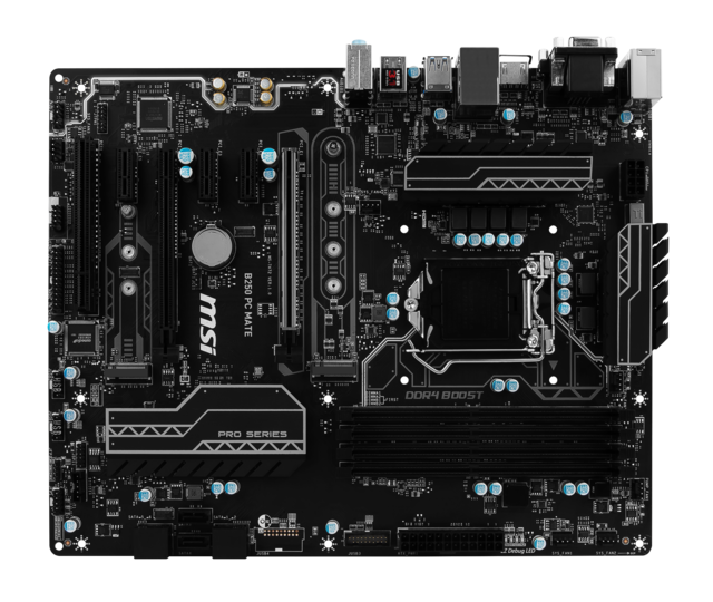 Msi B250 Pc Mate Product Picture 2d