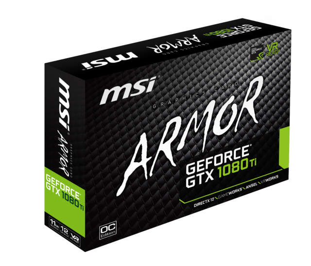 Msi Geforce Gtx 1080 Ti Armor 11g Oc Product Pictures Boxshot 2