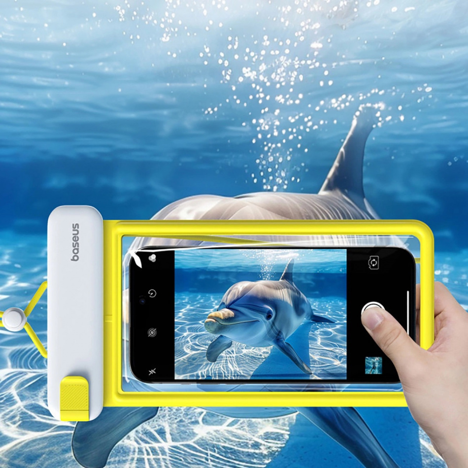 Pokrowiec Wodoodporny Etui Na Telefon Baseus Deepdive Max 7 2 Na Basen Nad Wode Ipx8 Bialo Zolte P60271600211 00 5