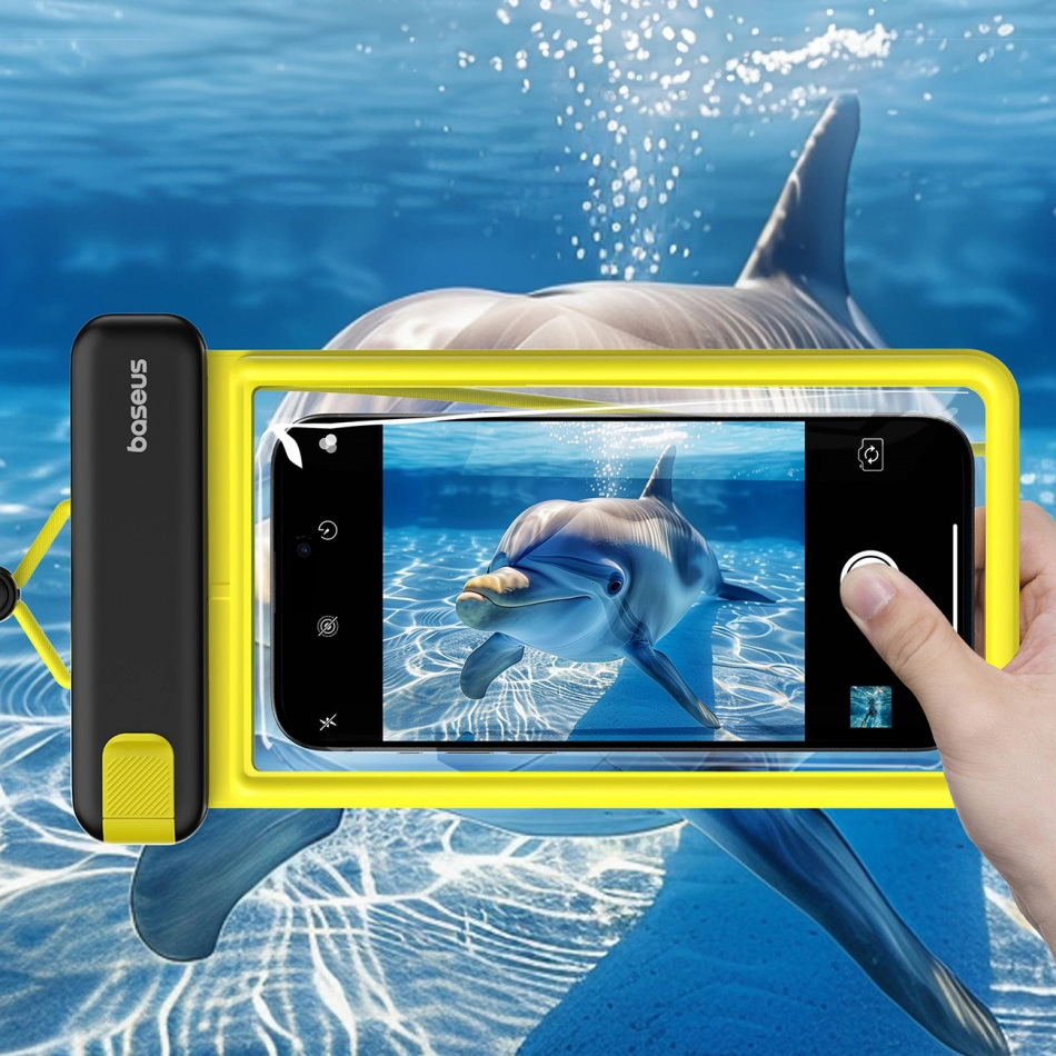 Pokrowiec Wodoodporny Etui Na Telefon Baseus Deepdive Max 7 2 Na Basen Nad Wode Ipx8 Czarno Zolte P60271600211 00 4