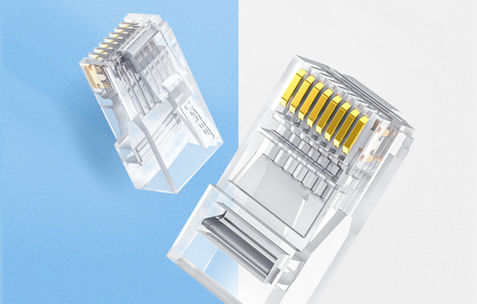 Pol Pl Wtyczka Rj45 Cat 6 Ugreen 50961 10 Pak Przezroczysta 30074 1 1