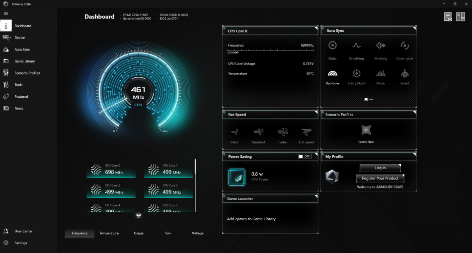 Prime Z790 P Wifi Ddr5 Dashboard