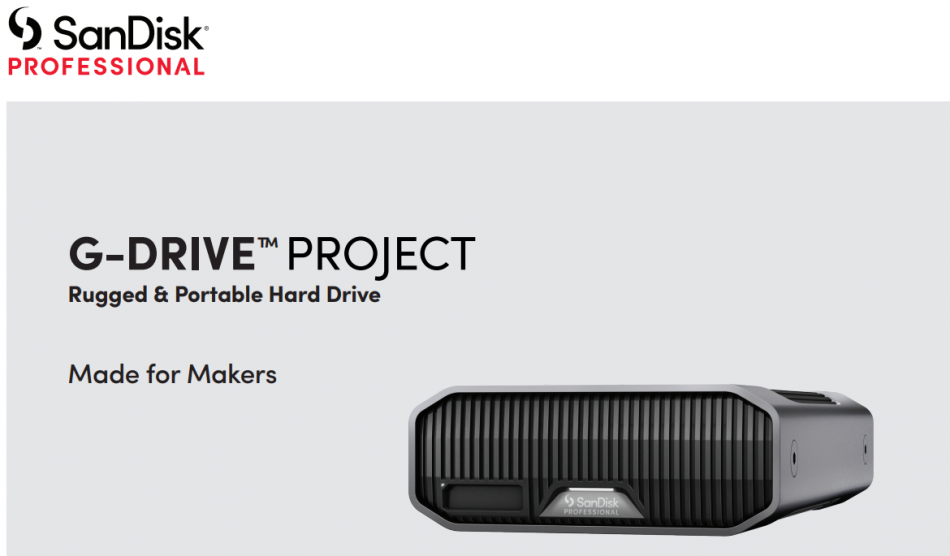 Sandisk Professional G Drive Project