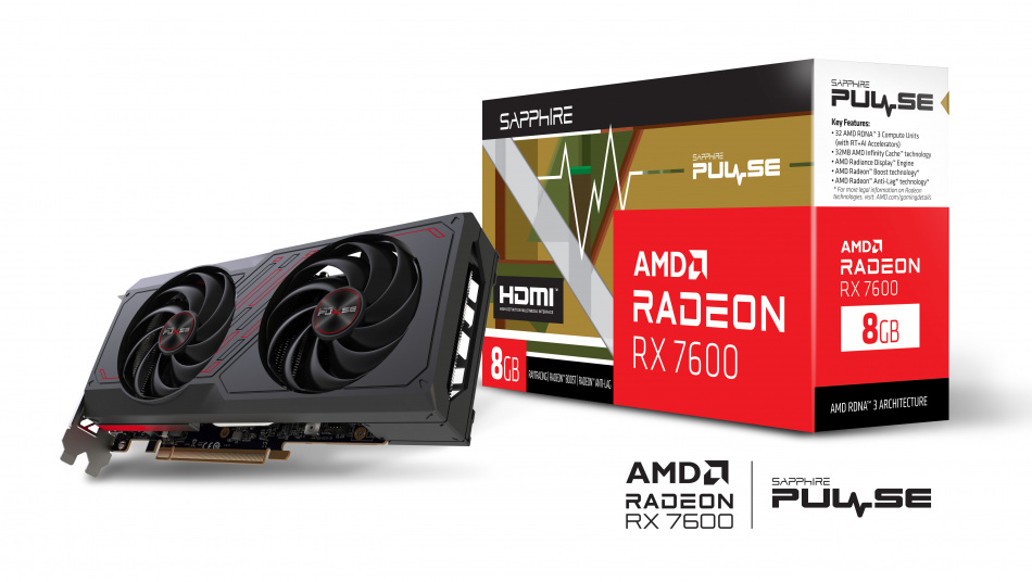 Sapphire Radeon Rx 7600 Pulse 8gb Gddr6