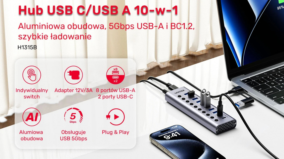 Unitek Hub Usb Cusb A 10w1 Banner 6